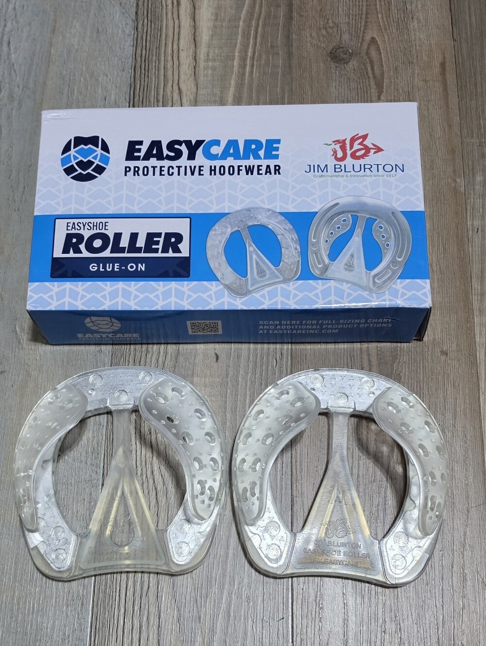 EASYCARE EasyShoe Roller Glue-On Protective Hoofwear - Clear, Size 11